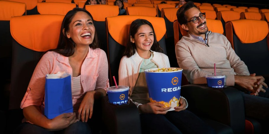 Get 50% Off TWO Regal Cinemas Movie Tickets, Drinks, & Popcorn