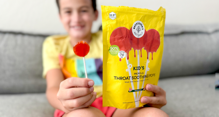 Beekeeper’s Naturals Kids Lollipops Only $6.99 Shipped on Amazon | Soothes Throats & Boosts Immunity