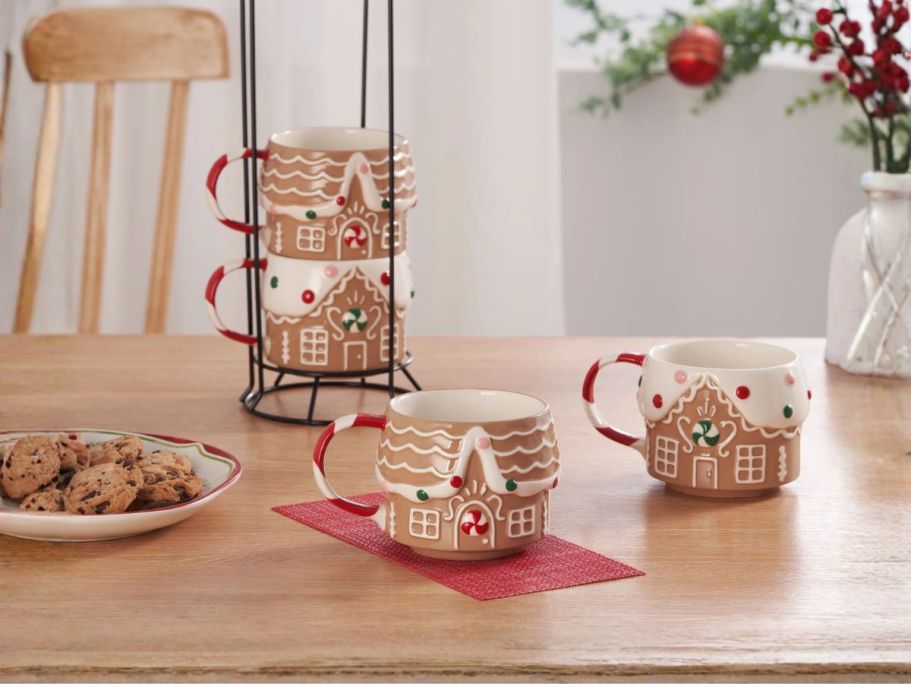 Christmas Stacking Mugs w/ Storage Rack Only $12.47 on Walmart.com